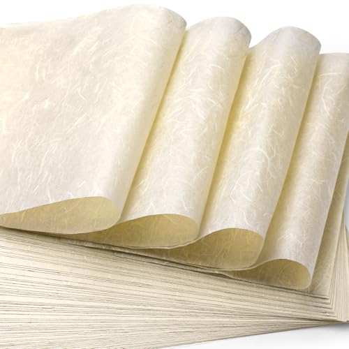 GarfxG Reispapier für Decoupage, natürliches Maulbeerpapier, A4, 60 Blatt zum Schreiben, Malen, Drucken, Dekorieren, Kartenherstellung, Kunsthandwerk, DIY-Geschenkpapier, elfenbeinfarben GarfxG Reispapier für Decoupage, natürliches Maulbeerpapier, A4, 60 Blatt zum Schreiben, Malen, Drucken, Dekorieren, Kartenherstellung, Kunsthandwerk, DIY-Geschenkpapier, elfenbeinfarben von GarfxG