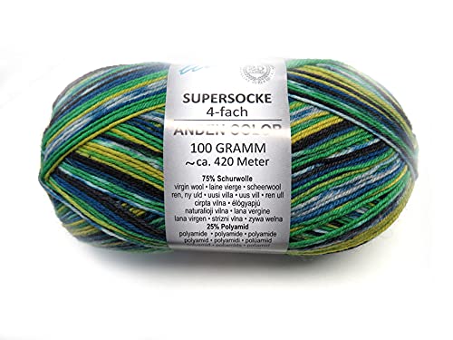 Super Sockenwolle Anden Color "Mangobaum" 2687 von Garn