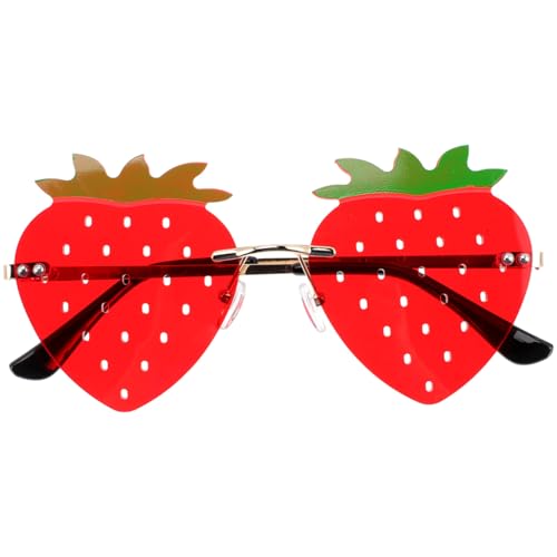Erdbeer Für Mädchen - Lustige Randlose Brille Im Erdbeerdesign Für Cosplay - Kostümpartys Und Sommerfeste Ideales Accessoire Für Jede Erdbeerliebhaberin Erdbeer Für Mädchen - Lustige Randlose Brille Im Erdbeerdesign Für Cosplay - Kostümpartys Und Sommerfeste Ideales Accessoire Für Jede Erdbeerliebhaberin von Garneck
