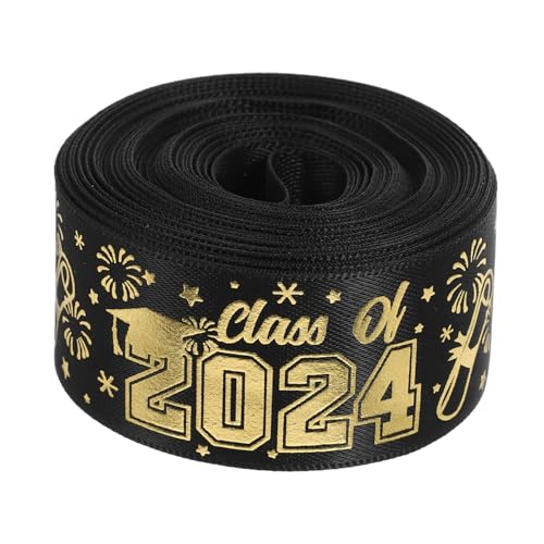 Garneck 1 Rolle Goldbartes Bogenband dickes Band Verpackung lackiert Abschlussball schmücken Staffelungsband Bandabschluss Graduierungsband Grades Grad Ribbon Band zum Verpacken Schleife von Garneck