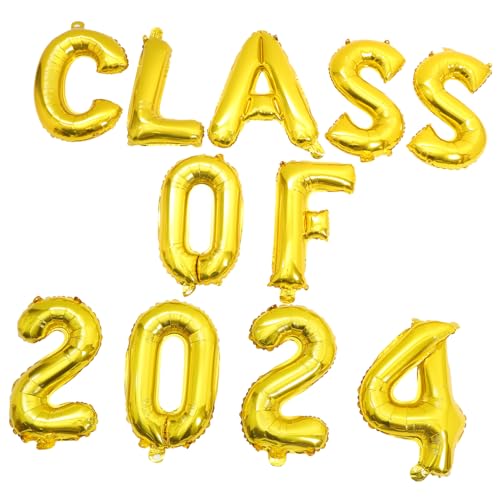 Garneck 1 Satz Abschlussballon-Set wand polsterung die familienfeier Herzlichen Glückwunsch Luftballons Ballon mit Partynummer Glückwunschballon für das Klassenzimmer Abschlussballon 2024 von Garneck