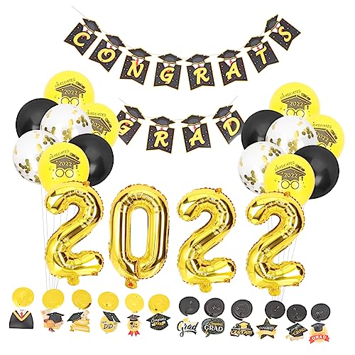 Garneck 1 Satz Abschlussfeier Dekorationen Banner Für Abschlussfeier Abschlussballon Zur Dekoration Layout-requisiten Für Abschlussfeiern Party-banner- Partyballons Colorful Emulsion Garneck 1 Satz Abschlussfeier Dekorationen Banner Für Abschlussfeier Abschlussballon Zur Dekoration Layout-requisiten Für Abschlussfeiern Party-banner- Partyballons Colorful Emulsion von Garneck