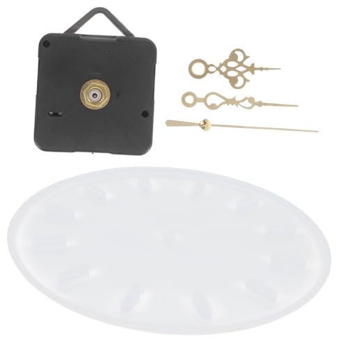 Garneck 1 Satz DIY Silikon Uhrform Runde Gießform für Wanduhren mit Uhrwerk und Zeigern für Epoxidharz Casting und Kreative Bastelprojekte von Garneck