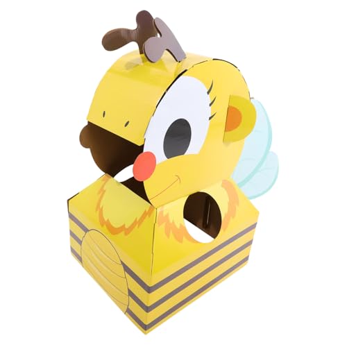 Garneck 1 Satz Flugzeugspielzeug aus Pappschachtel DIY Tierspielzeug DIY tragbares Spielset für Kleinkinder tragbares DIY- für Kinderspielzeug Papier Yellow von Garneck