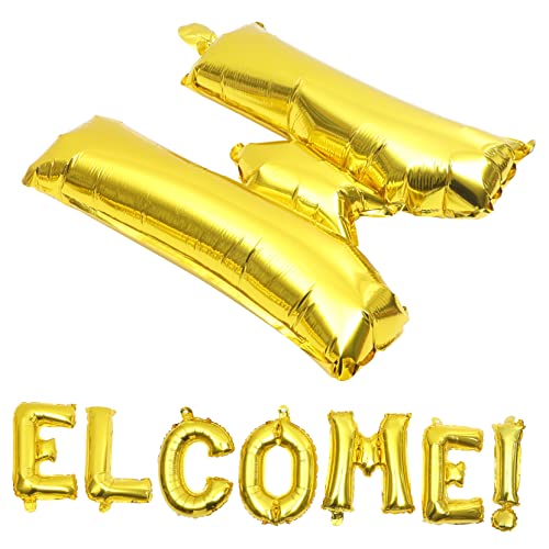 Garneck 1 Satz Folienballons Party Dekorationen Brief Willkommen Fiesta Luftballons Wandballon Feiertagsballons Kindergarten-ballons-ornamente Golden Aluminiumfolie Garneck 1 Satz Folienballons Party Dekorationen Brief Willkommen Fiesta Luftballons Wandballon Feiertagsballons Kindergarten-ballons-ornamente Golden Aluminiumfolie von Garneck