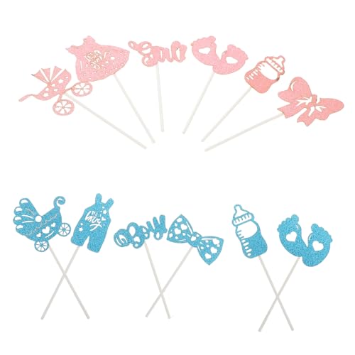 Garneck 1 Satz Geschlecht offenbaren Requisiten Tortenaufsatz für die Babyparty Cupcake-Topper für Mädchen Babyparty Cupcake Topper Geschlecht enthüllen Lieferungen Papier Garneck 1 Satz Geschlecht offenbaren Requisiten Tortenaufsatz für die Babyparty Cupcake-Topper für Mädchen Babyparty Cupcake Topper Geschlecht enthüllen Lieferungen Papier von Garneck
