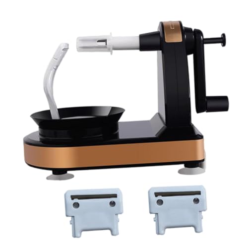Garneck Obstschälmaschine Multifunktionaler Schäler Küchenzubehör Schwarz Leicht Zu Schälen Edelstahl Antihaftbeschichtet Kompaktes Design von Garneck