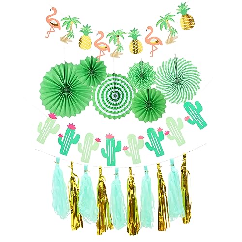 Garneck 1 Satz Hawaii-Partydekorationen Bachelorette Party Dekorationen Flamingo-Partyzubehör junggesellenabschied dekoration hawaii party dekoration home decor Flamingo Party Papier von Garneck