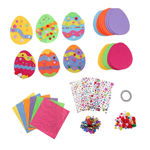 Garneck 1 Satz Osterei-bastelset Ostern Bastelset Gastgeschenke Für Ostern Festival-Party-zubehör Ostervorräte DIY Osterdeko-Set Ostern DIY Bastelset Partyzubehör Plastik von Garneck