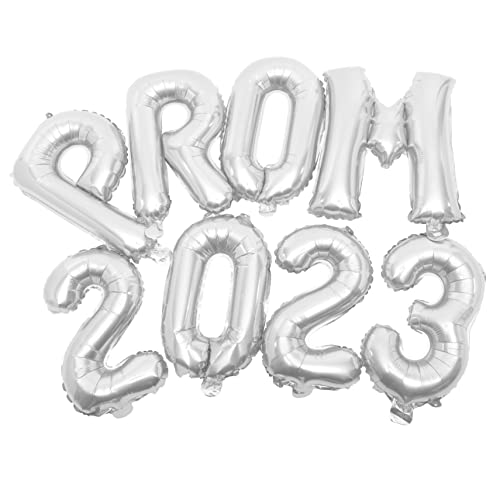 Garneck 1 Satz Partyballons wand polsterung room decoration Hochzeit Abschlussballons Ö Luftballons für die Abschlussfeier glückwunsch abschluss ballons dekorationen Aluminiumfolie Silver von Garneck