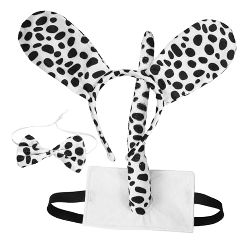 Garneck 1 Satz tierisches Stirnband Dalmatiner-Kostüm stirnbänder für Halloween-Dekorationen Kleidung Party-Kopfschmuck dekoratives Stirnband mit Fliege Eisendraht gefühlt von Garneck