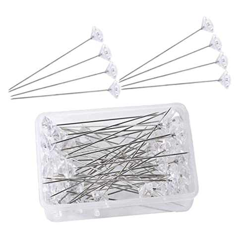 Garneck 1 Schachtel Dekorative Nähnadel mit Diamantförmigem Corsage Pin für DIY Schmuck und Hochzeitssträuße Praktischer Aufbewahrungsbox von Garneck