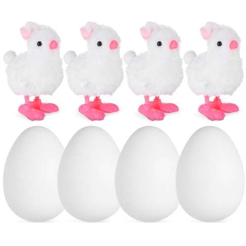 Garneck 1 Set Aufzieh-Kaninchen-Spielzeug Leere Eier Zum Bemalen Plüsch-Hasen-Ornamente Springendes Kaninchen-Spielzeug -Partygeschenke Heimdekoration Garneck 1 Set Aufzieh-Kaninchen-Spielzeug Leere Eier Zum Bemalen Plüsch-Hasen-Ornamente Springendes Kaninchen-Spielzeug -Partygeschenke Heimdekoration von Garneck