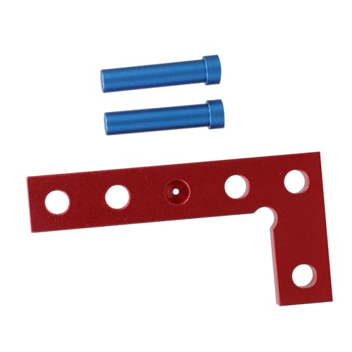 Garneck 1 Set Kleine Quadratische Mittelsuchwerkzeuge Aus Aluminium, Mini-quadratlineal, 90°-markierung, Holzbearbeitung, Messung, Metrisch, Rot von Garneck