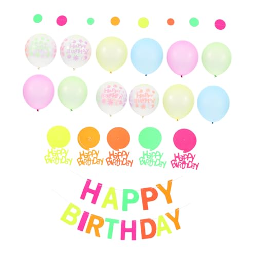 Garneck 1 Set Neon Birthday Party Decorations Kit Für Frauen Mit Fluoreszierenden Luftballons, Die Wirbel Und Banner Für Feierlichkeiten Und Veranstaltungen Hängen Garneck 1 Set Neon Birthday Party Decorations Kit Für Frauen Mit Fluoreszierenden Luftballons, Die Wirbel Und Banner Für Feierlichkeiten Und Veranstaltungen Hängen von Garneck