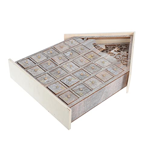 Garneck 1 Stück Dekorative Lichter Kalender Ornament Lasst uns Weihnachten Szene countdown calender für hält Schublade Weihnachtstischverzierung hölzern Beige Garneck 1 Stück Dekorative Lichter Kalender Ornament Lasst uns Weihnachten Szene countdown calender für hält Schublade Weihnachtstischverzierung hölzern Beige von Garneck