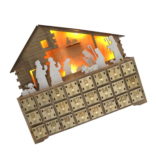 Garneck 1 Stück Geschenkkalender Aus Holz Heimbüro Weihnachtsadvent Weihnachtskalender Beleuchten 24 Countdown-kalender Weihnachtsgeschenk Haushaltskalender Hölzern Garneck 1 Stück Geschenkkalender Aus Holz Heimbüro Weihnachtsadvent Weihnachtskalender Beleuchten 24 Countdown-kalender Weihnachtsgeschenk Haushaltskalender Hölzern von Garneck