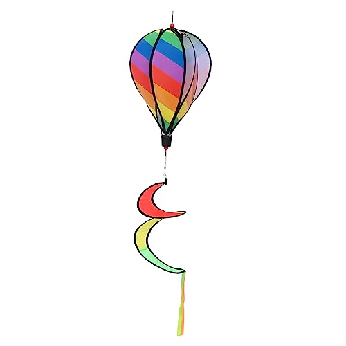Garneck 1 Stück Giant Rainbow Heißluftballon Garten Deko Farbenfrohe Außen Dekoration für Hochzeiten und Einfach zu Verwenden Transportieren mit Stabiler und Beeindruckendem Visuellen von Garneck