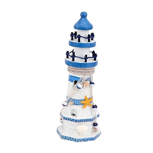 Garneck 1 Stück Lighthouse Mediterraner Sechseckige Tischdekoration für Wohnzimmer Büro und Garten Kreatives Wohnaccessoire von Garneck