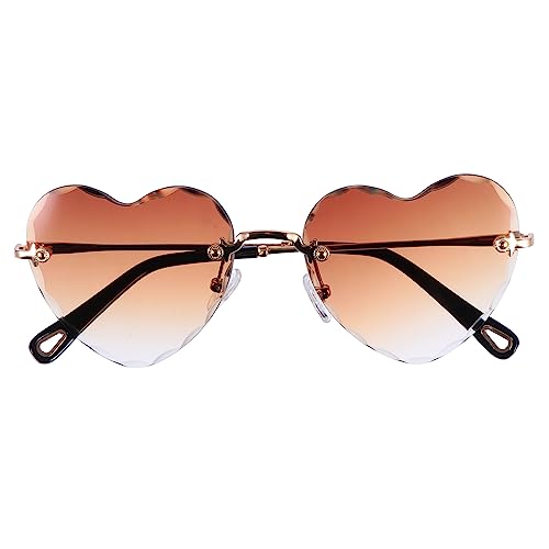 Garneck 1 Stück pctg ergonomische herzsonenbrillen Festival-Accessoire schutzbrille getönt sonnensirm visier Gläser rahmenlose Brillen Brille in Herzform geformt Stk Brown Garneck 1 Stück pctg ergonomische herzsonenbrillen Festival-Accessoire schutzbrille getönt sonnensirm visier Gläser rahmenlose Brillen Brille in Herzform geformt Stk Brown von Garneck