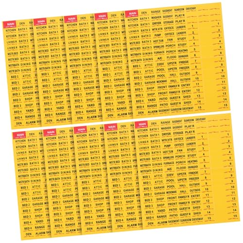 Garneck 10 Blatt Elektrische Schaltkasten Aufkleber Selbstklebende für Einfache Identifikation und Organisation von Sicherungen Farbenfrohe Kennzeichnung für Zuhause für Elektrische Panel Garneck 10 Blatt Elektrische Schaltkasten Aufkleber Selbstklebende für Einfache Identifikation und Organisation von Sicherungen Farbenfrohe Kennzeichnung für Zuhause für Elektrische Panel von Garneck