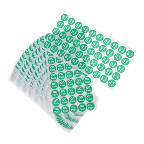 Garneck 10 Blatt Runde Klebeetiketten für Qualitätskontrolle Lagerinventar und Produktfreigabe Wasserfest und Haftstark von Garneck