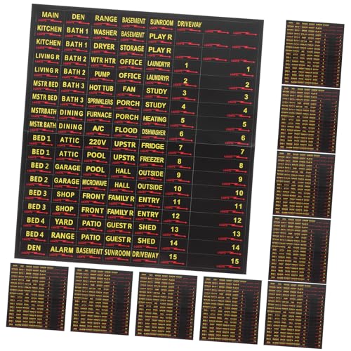 Garneck 10 Blatt Selbstklebende für Elektrische Schaltkästen Farbige Identifikationsaufkleber für Leistungsschalter Einfache und Kennzeichnung für Organisierte Elektroinstallation Garneck 10 Blatt Selbstklebende für Elektrische Schaltkästen Farbige Identifikationsaufkleber für Leistungsschalter Einfache und Kennzeichnung für Organisierte Elektroinstallation von Garneck