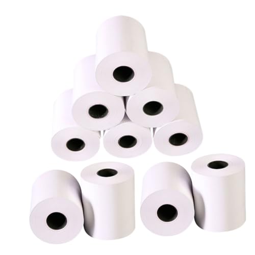 Garneck 10 Rollen Kassendruckpapier Belegdruckerpapier Kopierdruckerpapier Kopierbelegpapier Kopierpapier Für Drucker Thermodrucker Thermobelegpapier Thermomaschine von Garneck