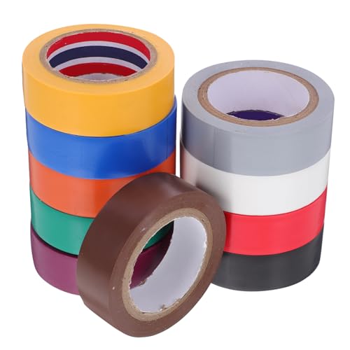 Garneck 10 Rollen elektrisches Isolierband Isolierung Blau Isolieren mehrfarbig kabelbinder kabel binder cable tie elektrisches Klebeband im Freien Kabelband umwickeln Drahtband PVC von Garneck
