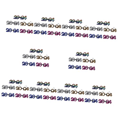 Garneck 10 Sätze Teiliges Lustige Neujahrsbrillen Farbige Partybrillen Aus Robustem Pc Material Für Fotos Und Feiern Mit Optimalem Tragekomfort 5 Stück * 10 Garneck 10 Sätze Teiliges Lustige Neujahrsbrillen Farbige Partybrillen Aus Robustem Pc Material Für Fotos Und Feiern Mit Optimalem Tragekomfort 5 Stück * 10 von Garneck