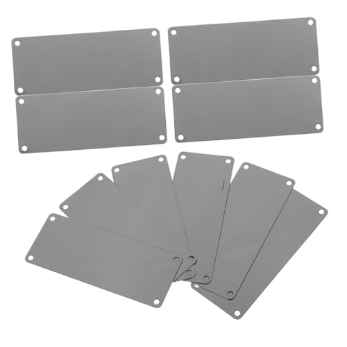 Garneck 10 Stück Blanko Metallschilder Blanko Schilder Für Den Außenbereich Gravur Türschild Gravur Namensschild Blanko Metallabzeichen Metallstempel Blanko Etikett Metallstempel von Garneck