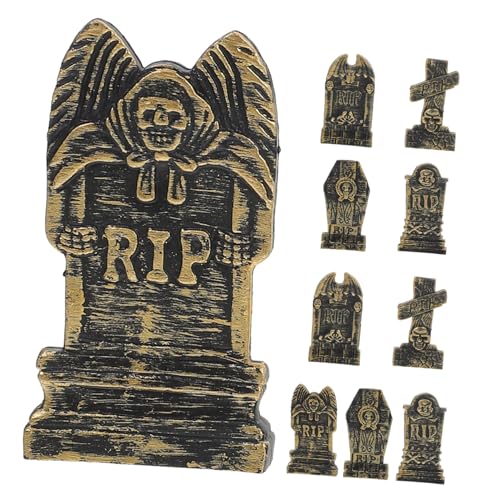 Garneck 10 Stück -Grabsteindekoration Halloween -Dekorationen Mini Friedhof Halloween-Grabsteinmodell Grabsteine Halloween-Dekorationen Halloween-Grabdekorationen Plastik Garneck 10 Stück -Grabsteindekoration Halloween -Dekorationen Mini Friedhof Halloween-Grabsteinmodell Grabsteine Halloween-Dekorationen Halloween-Grabdekorationen Plastik von Garneck