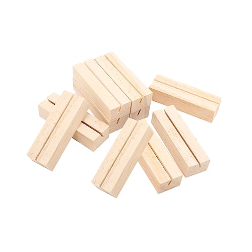 Garneck 10 Stück Kartenhalter aus Holz Inhaber Bürokarte Hochzeit visitenkartenhalter schreibtisch Notizkartenhalter Fotohalter Stand Tischkartenhalterständer Tischbildhalter hölzern von Garneck