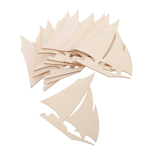 Garneck 10 Stück Segelboot-dekoration Aus Holz Stranddekoration Für Zu Hause Diy-küstendekor-set Diy Bastelausschnitte Holzbootfahrzeug Segelboot Zum Selbermachen Beige Hölzern von Garneck