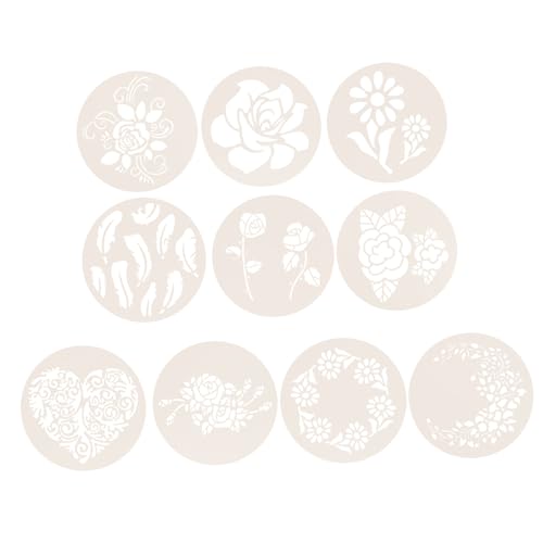 Garneck 10 Stück Teiliges Backschablonen aus Weißem Vielseitige Tortendekorations Schablonen mit Kreativen Blumenmustern für Kuchen Kaffee und Backwaren Leicht mit Zucker oder Farbpulver Garneck 10 Stück Teiliges Backschablonen aus Weißem Vielseitige Tortendekorations Schablonen mit Kreativen Blumenmustern für Kuchen Kaffee und Backwaren Leicht mit Zucker oder Farbpulver von Garneck