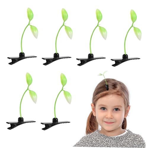 Garneck 10 Stück Teiliges Grüne Sprout Haarspangen für Mädchen und Frauen Langlebige PE Haarklammern Einfach zu Befestigen Verspieltes Design für Schule Party und Alltag von Garneck