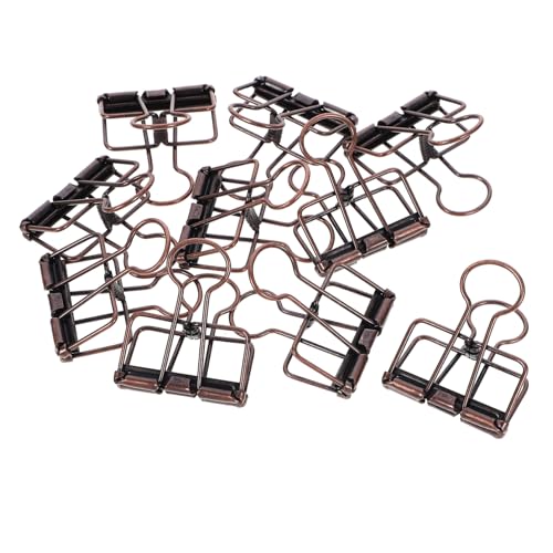 Garneck 10 Stück Teiliges Metall Binder Clips Langlebige Büroklammern aus Legierung Kompakte Dokumenten Klemmen für Ordner Papiere Quittungen Kreatives Design in Antik Rot für Büro und Garneck 10 Stück Teiliges Metall Binder Clips Langlebige Büroklammern aus Legierung Kompakte Dokumenten Klemmen für Ordner Papiere Quittungen Kreatives Design in Antik Rot für Büro und von Garneck