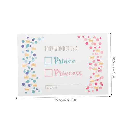 Garneck 10 Stück Teiliges Shower Kartenset mit Buntem Gender Reveal Design Kreative Tippkarten für Partyspiele und Geschlechtsverkündende Feiern Farbenfrohe Einladungskarten für Jungen von Garneck