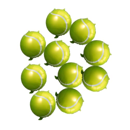 Garneck 10 Stück Teiliges Tennisball Folien Luftballon Aufblasbare Sportparty Dekoration Grüne Tennisball Motive für Sport Motto Geburtstag und Partyzubehör von Garneck