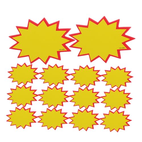 Garneck 100 Stück Abwischbare Preisschilder Gelb aus Robustem Papier für Einzelhandel und Supermarkt Vielseitig Einsetzbar für Produkt Preisauszeichnung in Verkaufsstellen von Garneck