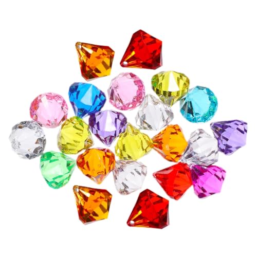Garneck 100 Stück Diamanten Große Schmucksteine Dekoration Vase Füller Piraten Schatzsuche Party Deko Geburtstagsgeschenk Vielseitig Einsetzbar Zufällige Farbe von Garneck