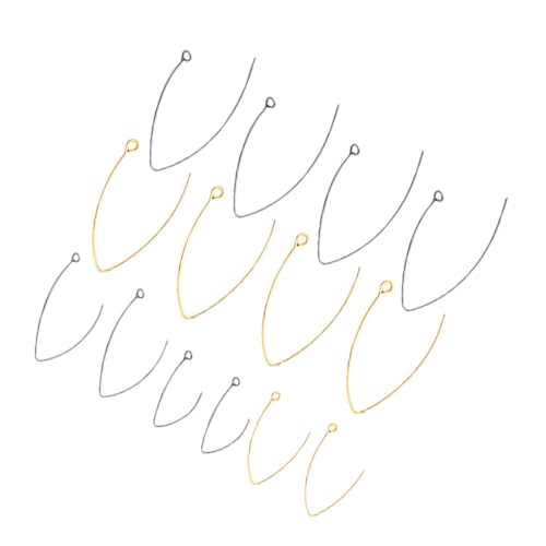Garneck 100 Stück Edelstahl V förmige Ohrhaken Ohrring Zubehör für Damen DIY Schmuckherstellung Hypoallergen Goldfarben und Stahlfarben Garneck 100 Stück Edelstahl V förmige Ohrhaken Ohrring Zubehör für Damen DIY Schmuckherstellung Hypoallergen Goldfarben und Stahlfarben von Garneck