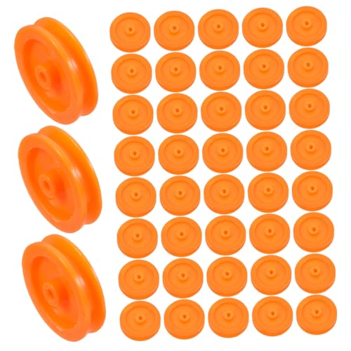 Garneck 100 Stück Riemenscheibe Aus Kunststoff Riemenscheibe Für Rc Flugzeug Riemenscheibe Für Rc-car Mini-ausrüstung Diy-teile Mehrzweck-riemenscheibe Plastik Orange von Garneck