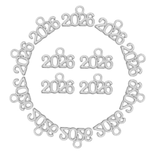 Garneck 100stücke Legierung Schlüsselanhänger Charms Jahr Für Schmuckherstellung Und Basteldekorationen Robustes Material Vielseitig Einsetzbar Für Schlüssel Und Mehr von Garneck