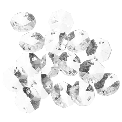 Garneck 100 Stück Transparente Glasperlen mit Doppelbohrung Kristallklare Achteckige Perlen für DIY Schmuckherstellung und Vorhangdekoration Vielseitige Bastelperlen für Garneck 100 Stück Transparente Glasperlen mit Doppelbohrung Kristallklare Achteckige Perlen für DIY Schmuckherstellung und Vorhangdekoration Vielseitige Bastelperlen für von Garneck