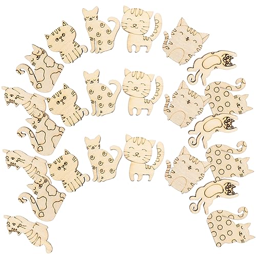 Garneck 100Stücke Katzen Holz Ausschnitte für DIY Projekte Unbemalte Holzscheiben für Bastelarbeiten Kreative Deko für Party Langlebig für Kreative Garneck 100Stücke Katzen Holz Ausschnitte für DIY Projekte Unbemalte Holzscheiben für Bastelarbeiten Kreative Deko für Party Langlebig für Kreative von Garneck