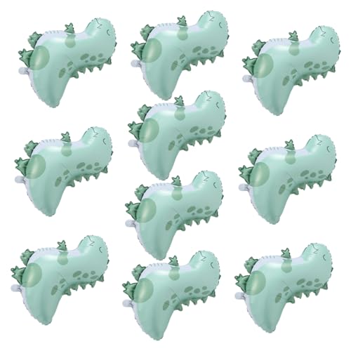Garneck 10Stücke Folienballons Kreative Partydekoration für Kindergeburtstagsfeiern Langlebige Aluminiumfolie zu Kombinieren für Dino Themenpartys von Garneck