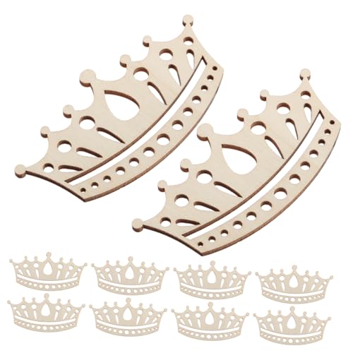 Garneck 10pcs Holzkronenausschnitte Craft Kit Für Kinder DIY -kunsthandwerk, Um Kreativität Und Kognitive Fähigkeiten Zu Fördern von Garneck