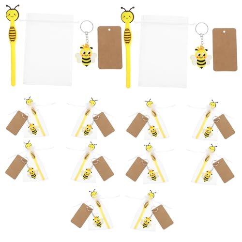 Garneck 12 Sätze Teiliges Set Bienenkugelschreiber und Schlüsselanhänger mit Geschenktüten und Tags für Lehrer Krankenschwestern und Kollegen Bienen Mitgebsel für Shower und Garneck 12 Sätze Teiliges Set Bienenkugelschreiber und Schlüsselanhänger mit Geschenktüten und Tags für Lehrer Krankenschwestern und Kollegen Bienen Mitgebsel für Shower und von Garneck