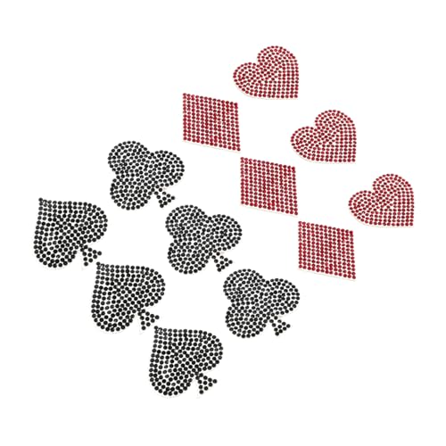 Garneck 12 Stück Aufbügler Für Kleidung: Strass-herzen Und Quadratische Aufbügler Für Diy-kleidungsdekoration – Heißklebe-applikationen Garneck 12 Stück Aufbügler Für Kleidung: Strass-herzen Und Quadratische Aufbügler Für Diy-kleidungsdekoration – Heißklebe-applikationen von Garneck